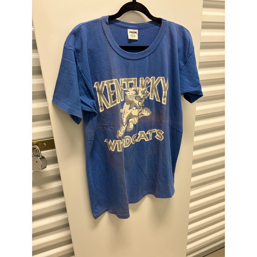 Vintage Starter Kentucky Wildcats T-Shirt Mens Large Blue NCAA 90s USA Good - Picture 5 of 5